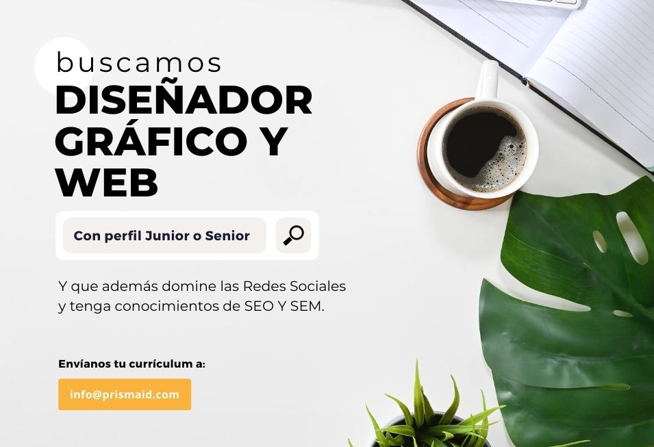 Oferta disenador grafico y web en Asturias. Junior o Senior.